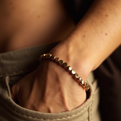 Selira™ Tibetan Copper Pearl Bracelet with Natural Energy