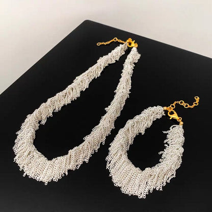 Ursa™ Earrings, Necklace, Bracelet with Cascading Fringe