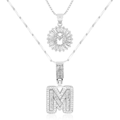 Primrose™ Initial Letter Necklaces with 14k Diamonds (2 pieces)