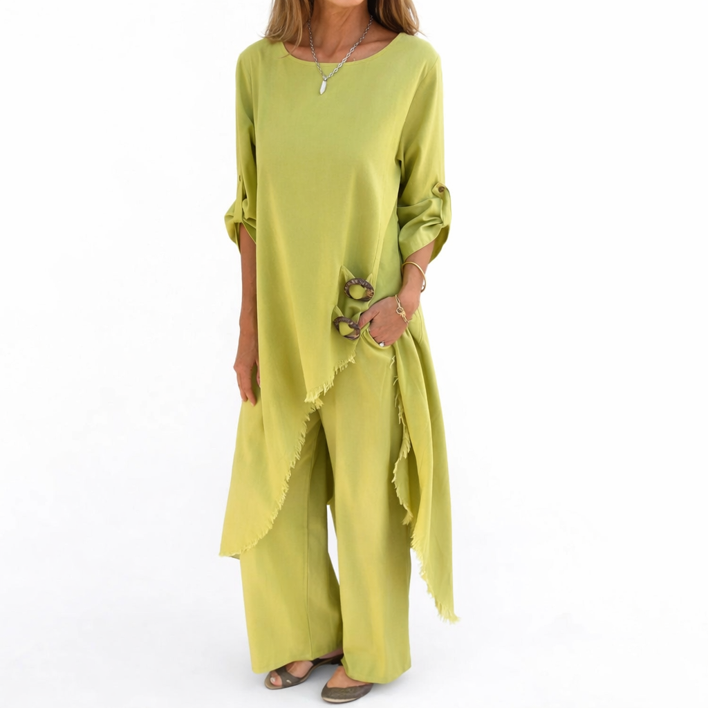 Quivelle™ Elegant Cotton and Linen 2-Piece Set
