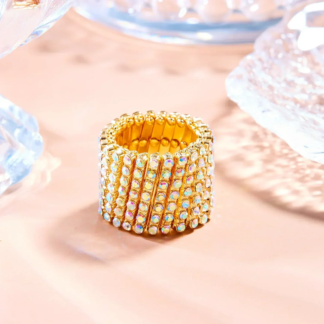 Carys™ Elegant Gold-Finished Ring and Bracelet Set