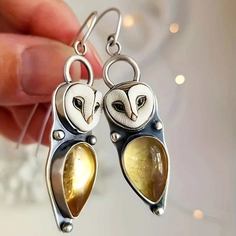 Runa™ Owl Dangle Earrings - Nickel-Free for Sensitive Ears
