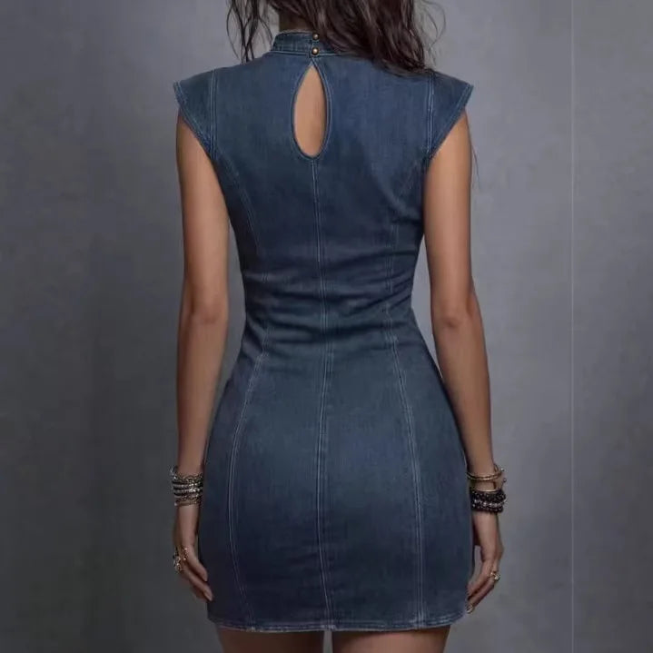 Monroe™ Mini Dress with Cut-out and Cross Neckline