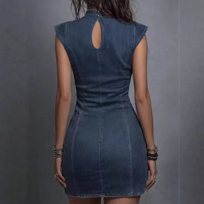 Monroe™ Mini Dress with Cut-out and Cross Neckline