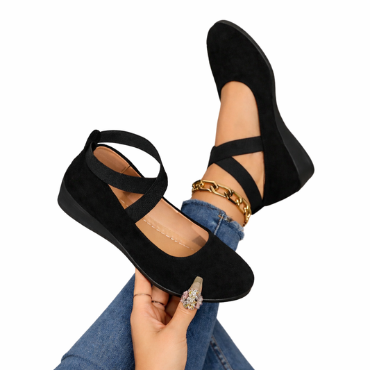 Elyssé™ Wedge Flats with Cross Straps