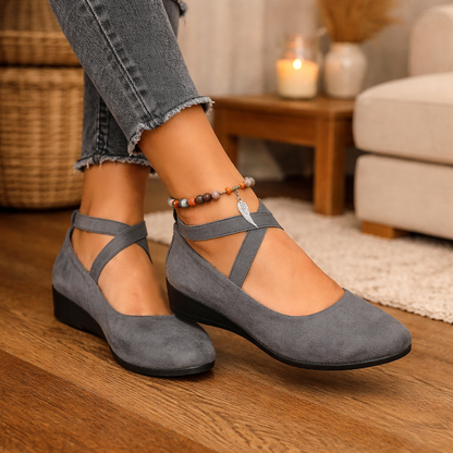 Elyssé™ Wedge Flats with Cross Straps