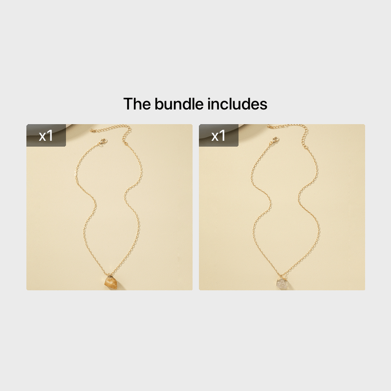 Taria™ Minimalist Necklace with Irregular Pendant Plated in 14K Gold