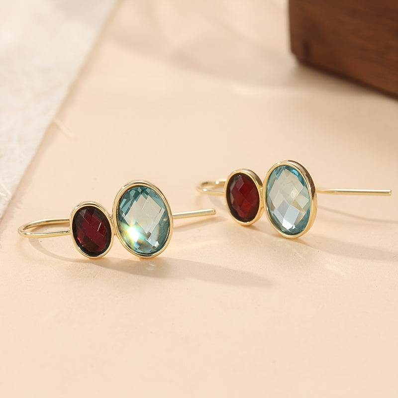 Perla™ Oval Hanging Earrings with Elegant Artisan Design