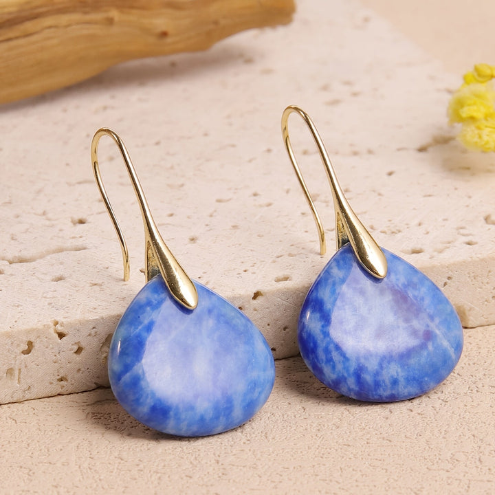 Mirea | Natural Stone Drop-Shaped Earrings with Elegant Style