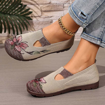 Liora™ Women's Shoes, Breathable, Aesthetic with Embroidery