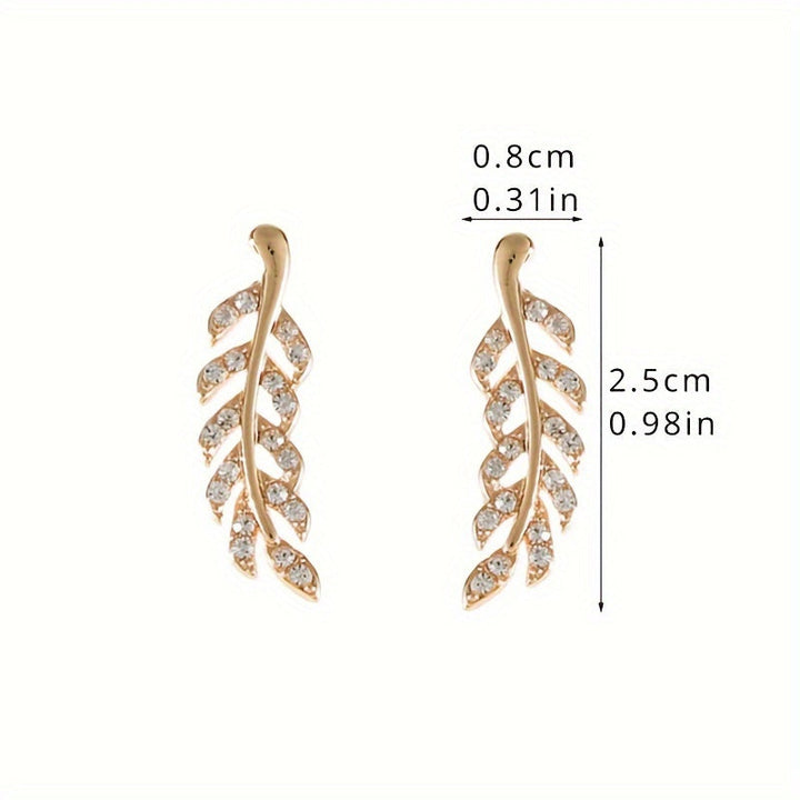 Hensleyra™ Elegant Leaf Earrings with Hollow Design and Gold Finish