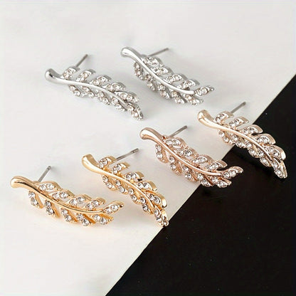 Hensleyra™ Elegant Leaf Earrings with Hollow Design and Gold Finish