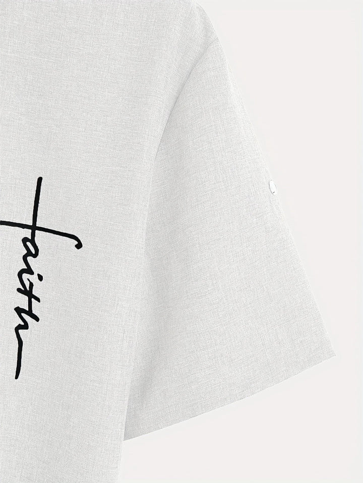 Hayes™ Elegant Short Sleeve High Neck Shirt