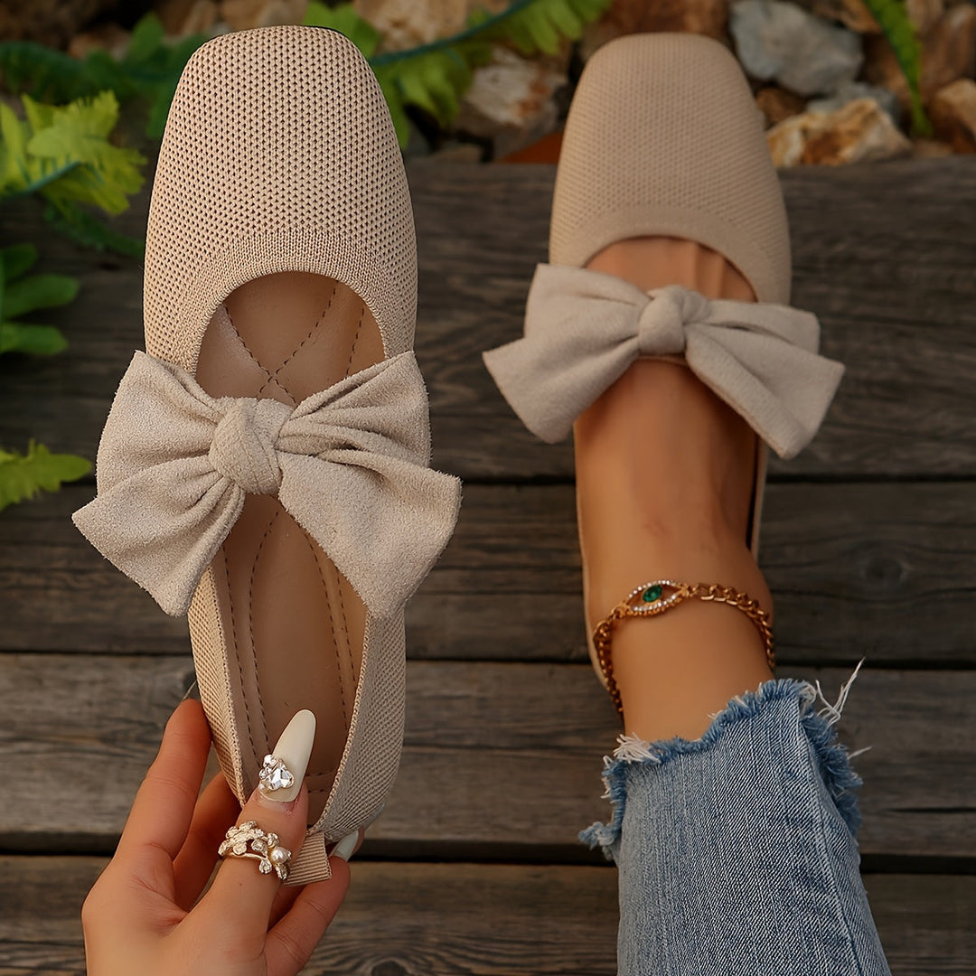 Neria | Breathable Flat Shoes for Women with Decorative Bow