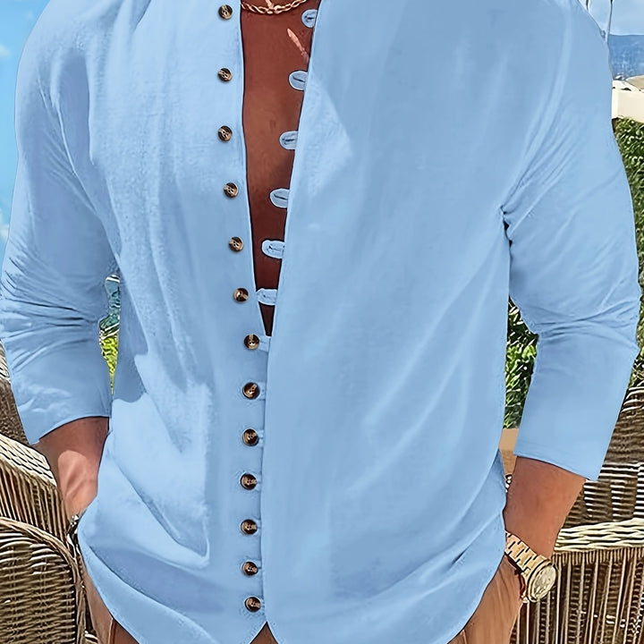 Haviron™ Retro Long Sleeve Loose Fit Shirt for Men