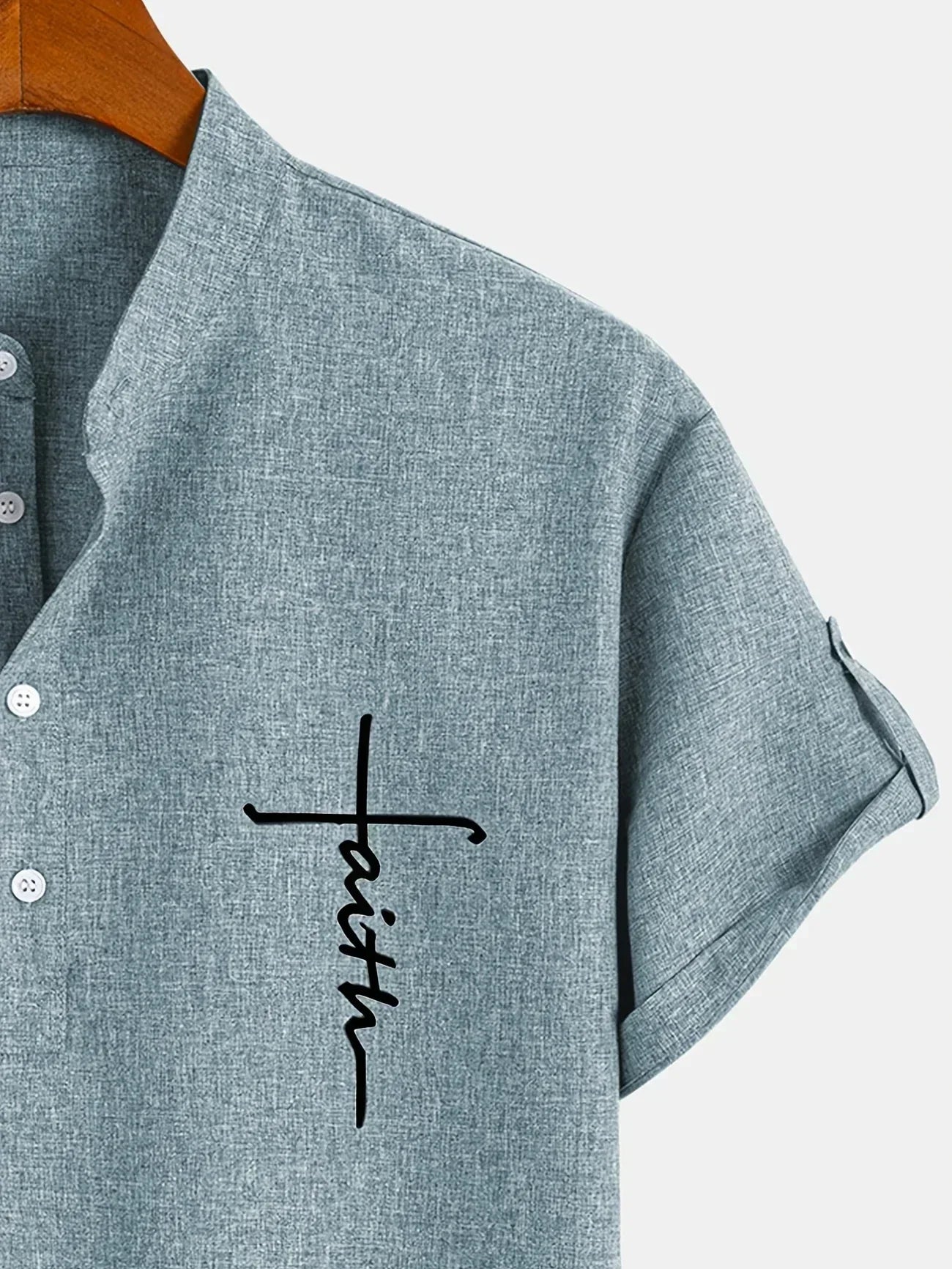 Hayes™ Elegant Short Sleeve High Neck Shirt