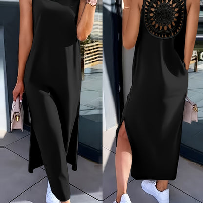 Umaira™ Sleeveless Lace Dress with Open Back
