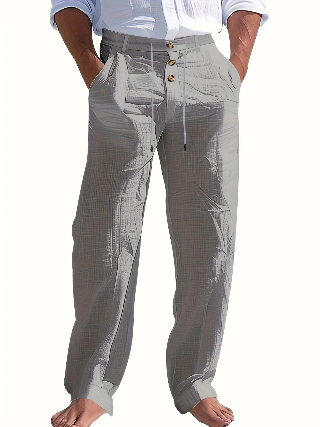 Embric | Men's Linen Trousers with Adjustable Waist and Relaxed Fit
