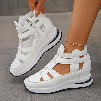 Falira™ Comfortable lightweight wedge sandals with side zipper