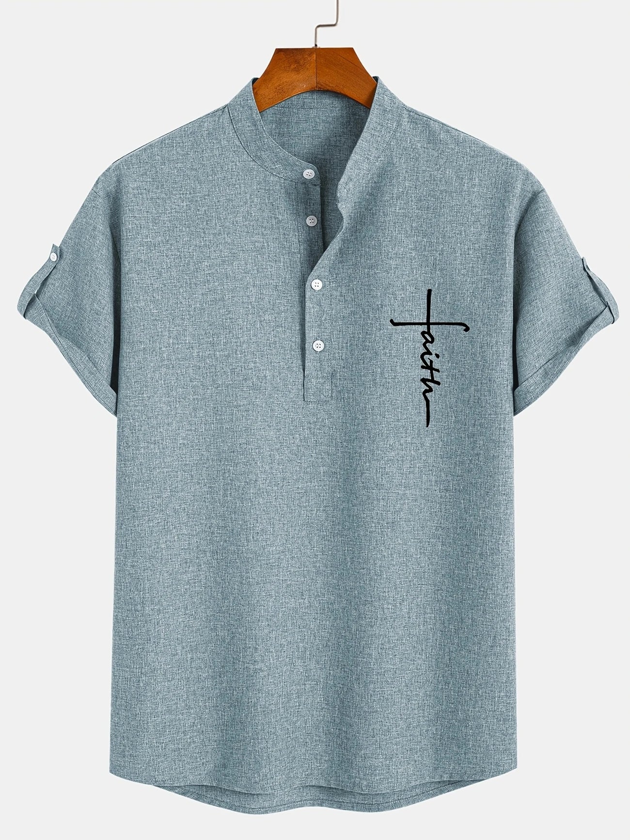 Hayes™ Elegant Short Sleeve High Neck Shirt