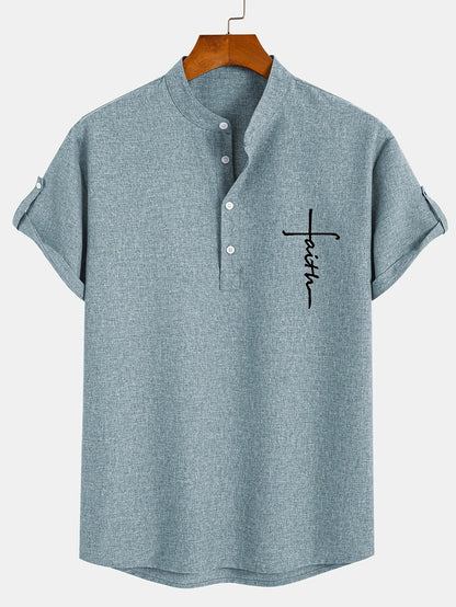 Hayes™ Elegant Short Sleeve High Neck Shirt