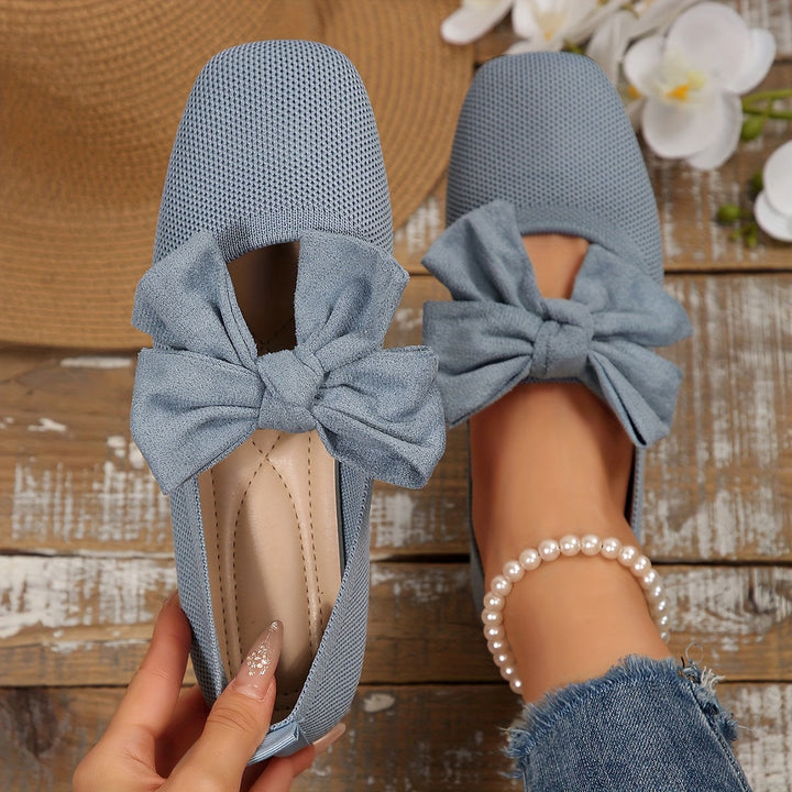 Neria | Breathable Flat Shoes for Women with Decorative Bow