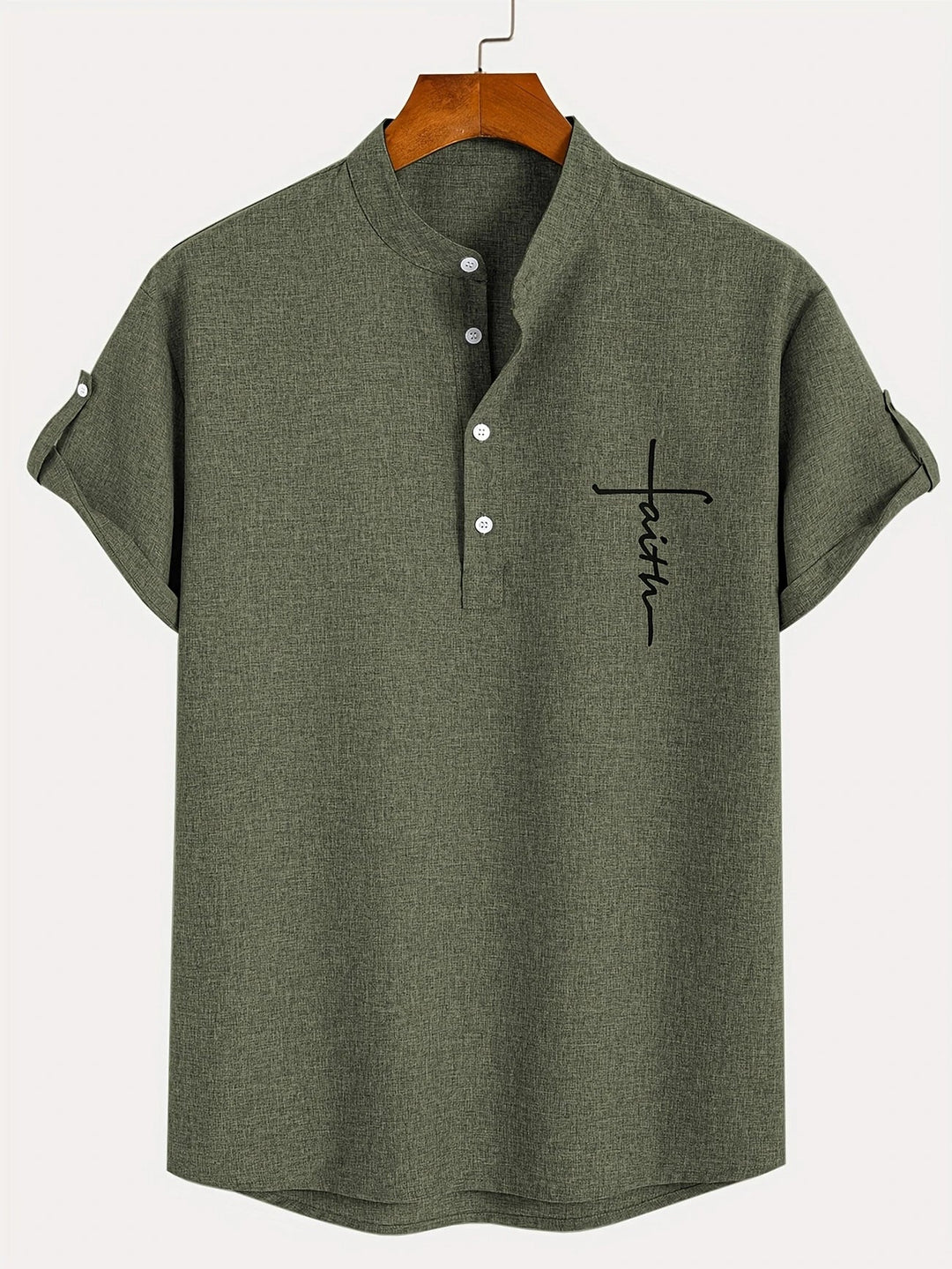 Hayes™ Elegant Short Sleeve High Neck Shirt
