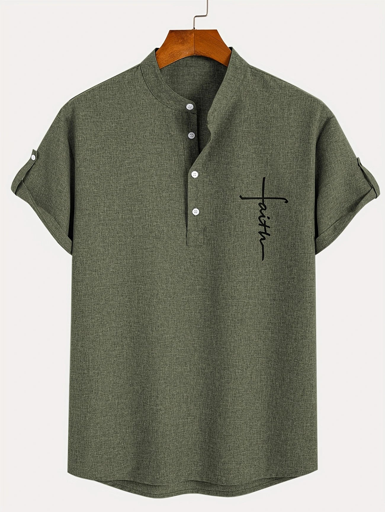 Hayes™ Elegant Short Sleeve High Neck Shirt