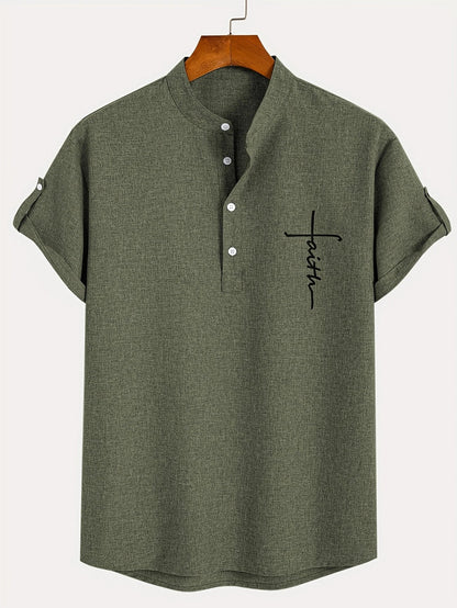 Hayes™ Elegant Short Sleeve High Neck Shirt