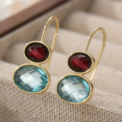 Perla™ Oval Hanging Earrings with Elegant Artisan Design