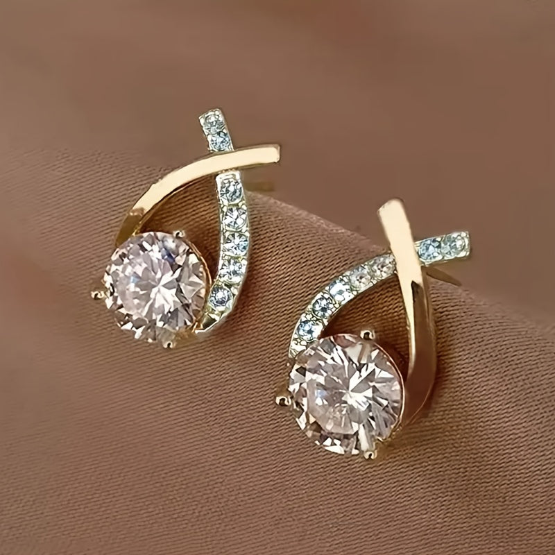 Xara™ Elegant Cross-Shaped Earrings for Daily Use