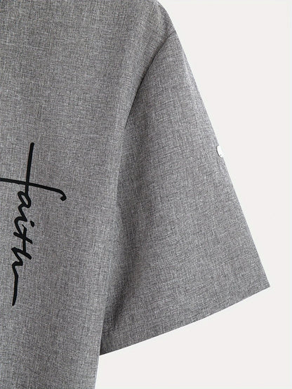 Hayes™ Elegant Short Sleeve High Neck Shirt