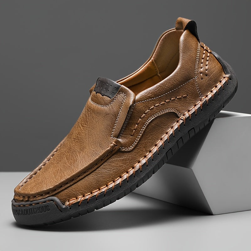 Zorvik | British Men's Loafers with Handcrafted Stitching and Non-Slip Sole