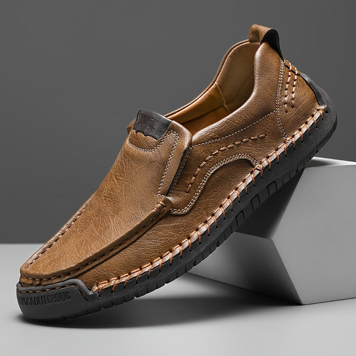 Zorvik | British Men's Loafers with Handcrafted Stitching and Non-Slip Sole