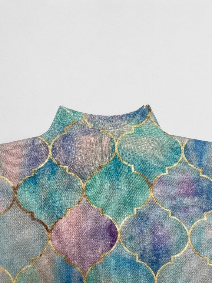 Celiora™ Artistic Multicolor Knit Sweater