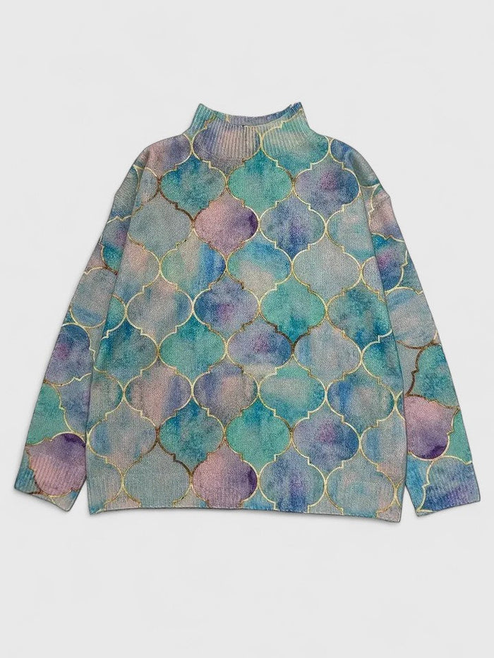 Celiora™ Artistic Multicolor Knit Sweater