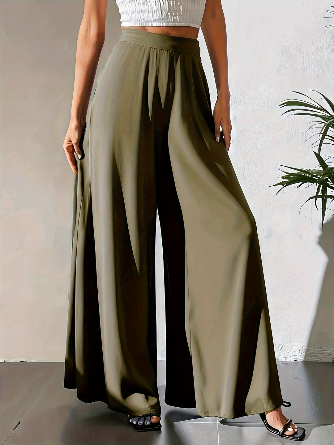 Tuvenyx | Wide Leg Pants with Elastic Waist and Flowing Fit