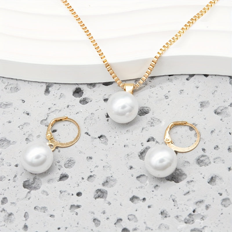 Isara™ Elegant Pearl Jewelry Set with Sophisticated Finish