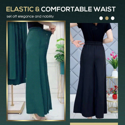 Nell™ Elegant Pleated Wide-Leg Pants