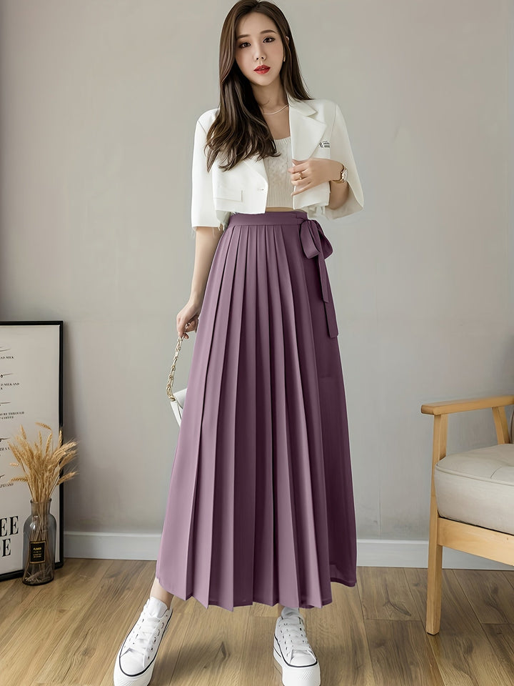 Caexine | Wide Leg Trousers with Pleats and Elegant Cut