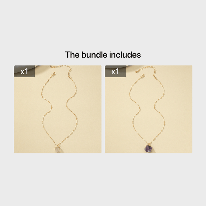 Taria™ Minimalist Necklace with Irregular Pendant Plated in 14K Gold