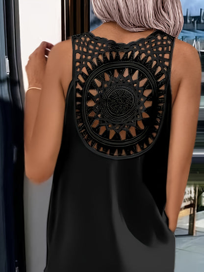 Umaira™ Sleeveless Lace Dress with Open Back