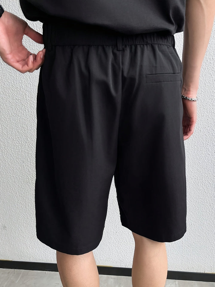 Evoxine | Modern Casual Style Pleated Shorts for Men