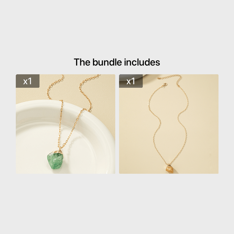 Taria™ Minimalist Necklace with Irregular Pendant Plated in 14K Gold