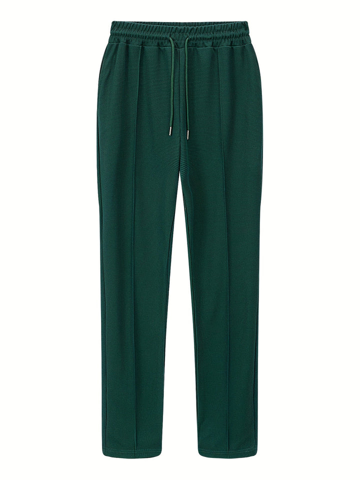 Yaxolt | Textured Relaxed Fit Pants with Maximum Comfort