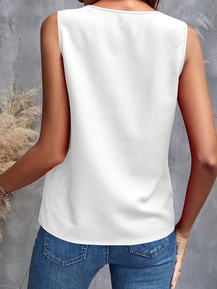 Ruthiclave | Elegant Sleeveless Blouse with V-Neck and Sophisticated Fall