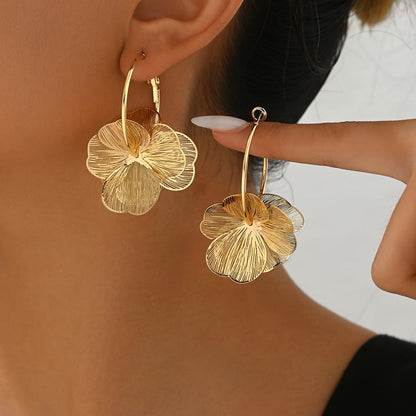Selah™ Double Hoop Gold Earrings with Modern Design