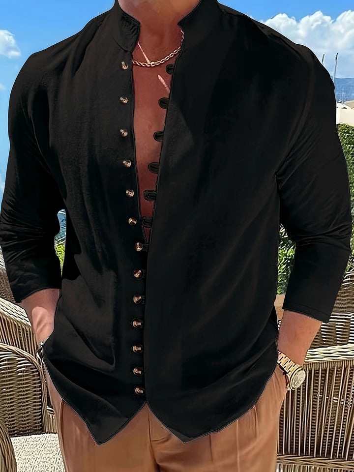 Haviron™ Retro Long Sleeve Loose Fit Shirt for Men