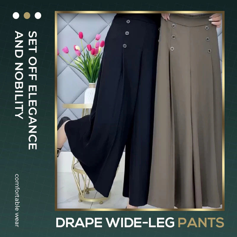 Nell™ Elegant Pleated Wide-Leg Pants