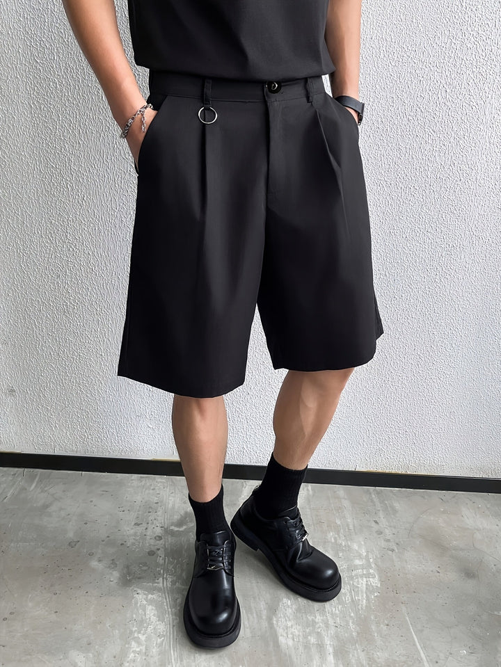 Evoxine | Modern Casual Style Pleated Shorts for Men